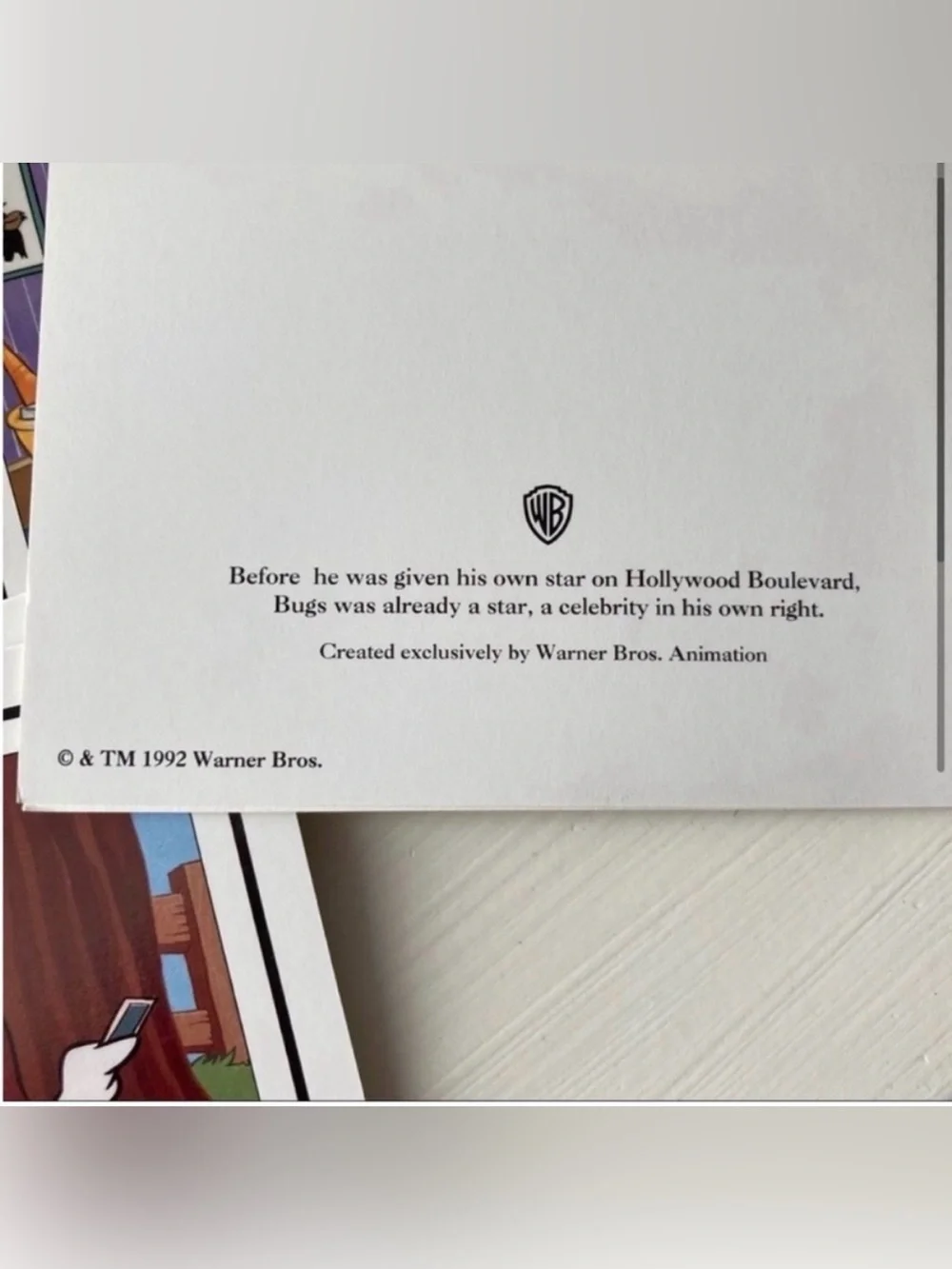 Vintage Warner Bros Greeting Cards Blank